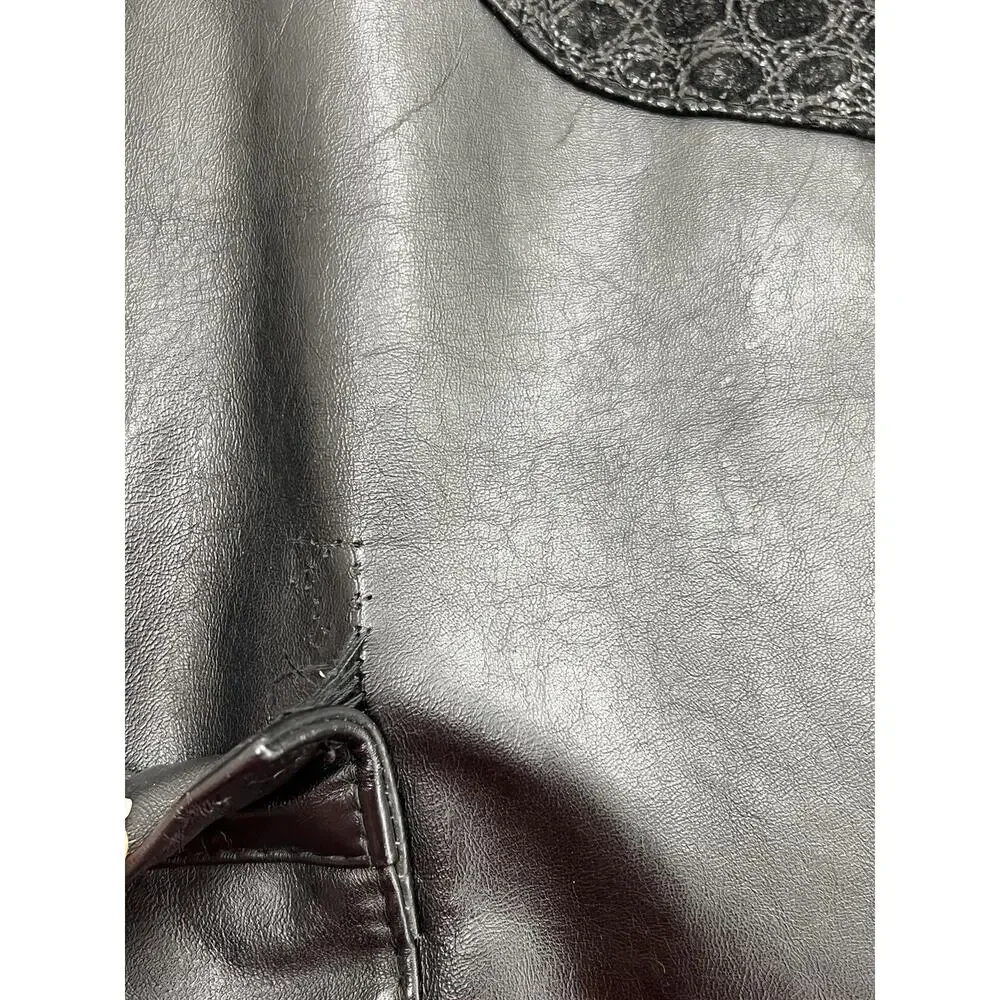 Vintage Womens Northside Fashions Jacket Size Unknown Genuine Leather Button Up